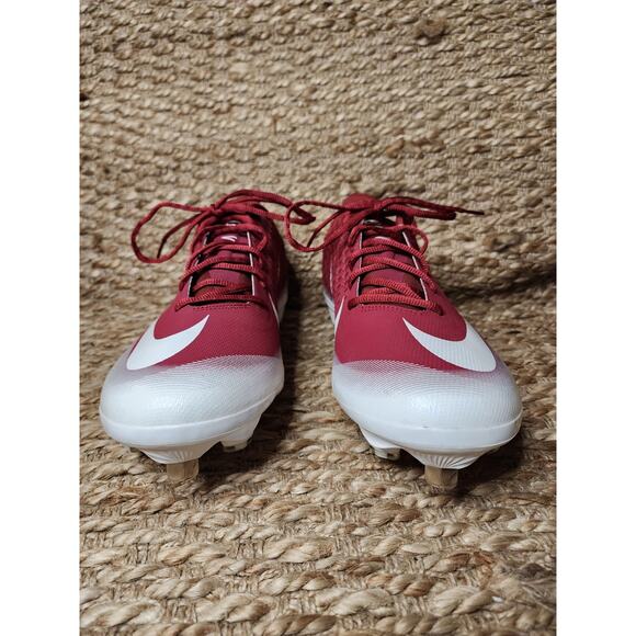NEW! Nike Mens 15 Lunar Vapor Ultrafly Elite 2 Metal Baseball Cleats Red White